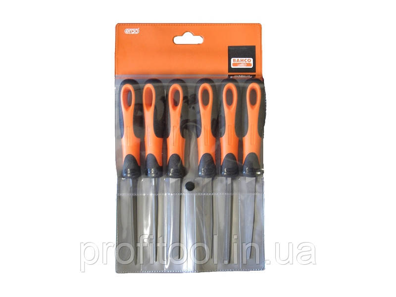 Набор BAHCO напилків 100 мм для тонких робіт; насічка подвійна оксамитова; чохол (1-476-04-3-2), фото 1