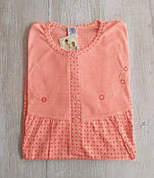 Ночная женская рубашка хлопок Тіна 2XL, абрикосовый