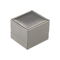 Коробочка для ювелирных украшений дизайнерская премиум квадрат серый