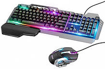 Клавіатура + Миша Hoco GM12 Light and shadow RGB gaming (general rus version) — Black
