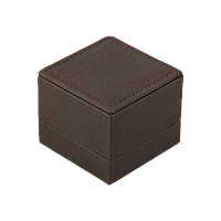 Коробочка для ювелирных украшений дизайнерская премиум квадрат коричневый