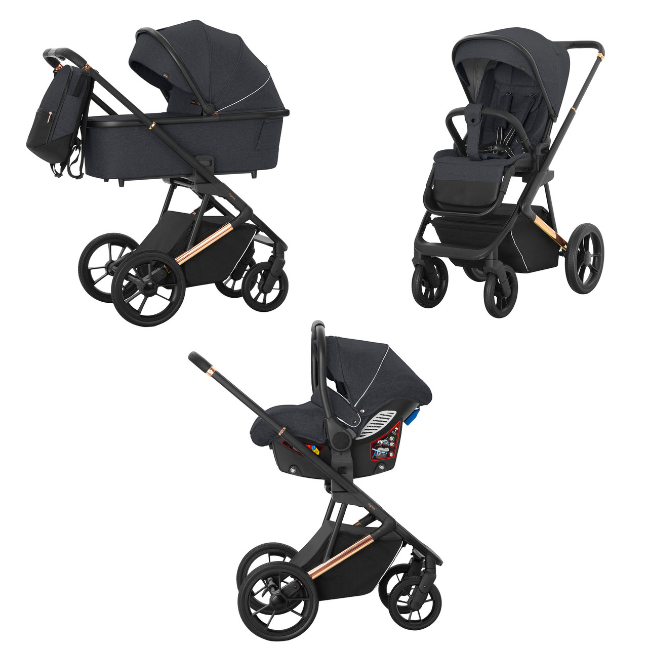 Універсальна коляска 3в1 Carrello Sigma, Midnight Grey