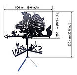 Флюгер Їжак, флюгер на дах з металу 2 мм., фото 2