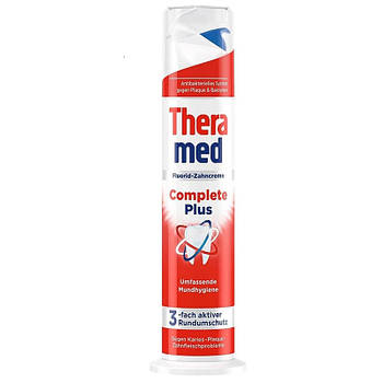 Зубна паста Theramed Complete Plus Антибактеріальна з дозатором Туба 100 мл