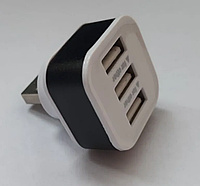 USB Hub (ЮСБ хаб) для зарядки - 3 порта - черный