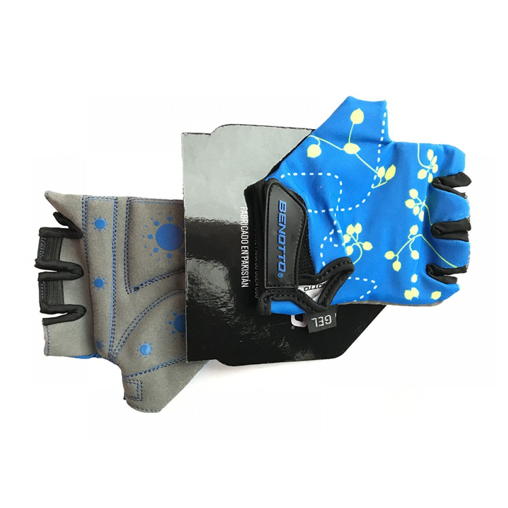 Рукавички велосипедні дитячі відкриті Benotto LCL-K6596(Blue/Grey) XS та S