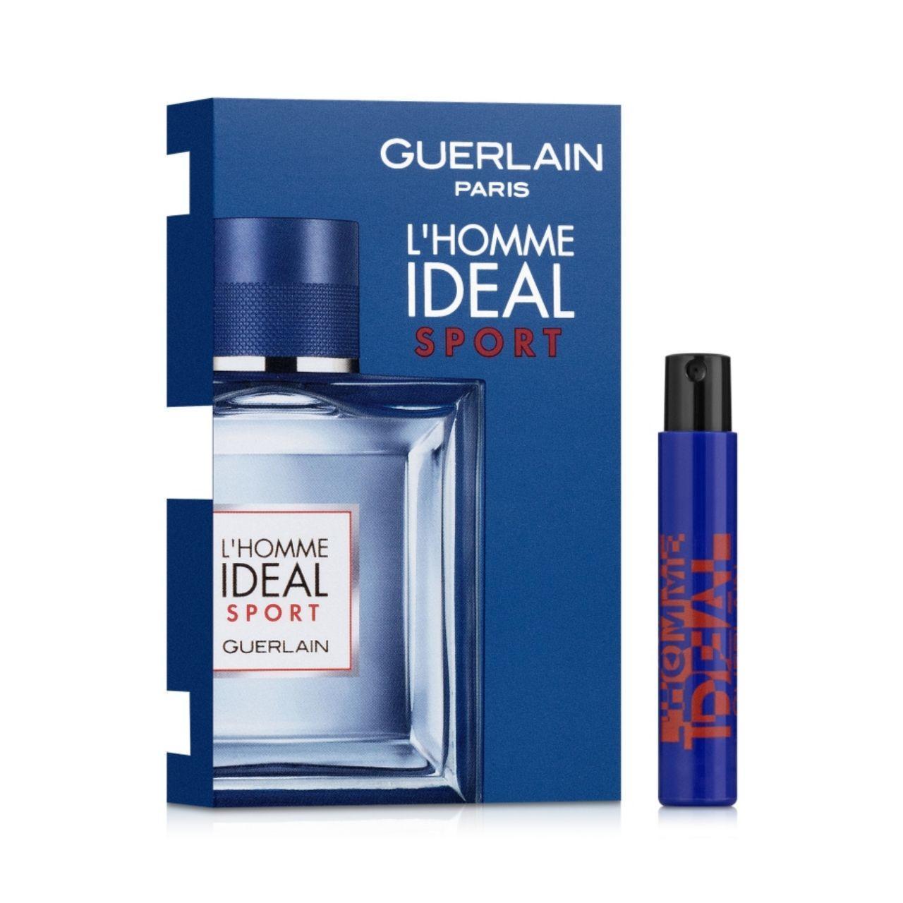 Туалетна вода для чоловіків Guerlain L'Homme Ideal Sport 0,7 мл пробник оригінал, свіжий водяний деревний аромат, фото 1