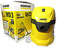 Професійний, будівельний, господарський пилосос Karcher WD 3 (1.629-801.0) (1000 вт, 17л, Румунія), фото 3