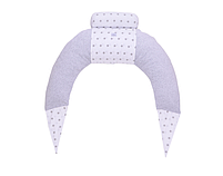 Подушка для годування Baby Veres Comfort Lux Velour stars grey 200х75 см, фото 8