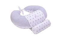 Подушка для годування Baby Veres Comfort Lux Velour stars grey 200х75 см, фото 9