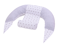 Подушка для годування Baby Veres Comfort Lux Velour stars grey 200х75 см, фото 10