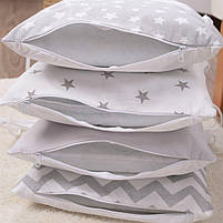 Постільний комплект дитячий Baby Veres Smiling animals white-gray 6 одиниць, фото 5