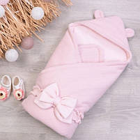 Конверт-ковдра для новонароджених Baby Veres Fleece pink 80х80 см, фото 4