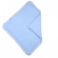 Конверт-ковдра для новонароджених Baby Veres Velour lace medium blue 80х80 см, фото 3