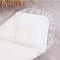 Конверт-ковдра для новонароджених Baby Veres Velour lace milk 80х80 см, фото 2