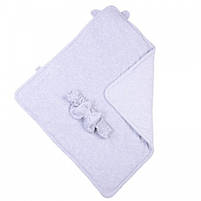 Конверт-ковдра з капюшоном Baby Veres Velour grey melange 80х80 см, фото 3