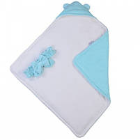 Конверт-ковдра з капюшоном Baby Veres Velour mint 80х80 см, фото 2