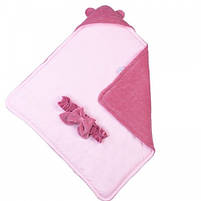 Конверт-ковдра з капюшоном Baby Veres Velour wild rose 80х80 см, фото 3