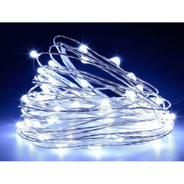 Гірлянда дротяна нитка RD-7108 100 LED 10 м (контрол.220V) Білий Лучшая цена, фото 1