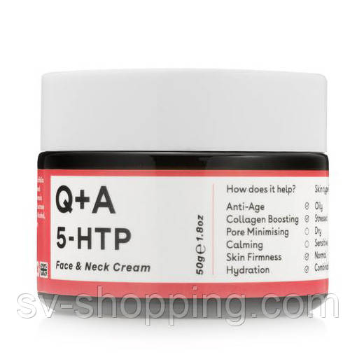 Поживний крем для обличчя та шиї Q+A 5-HР Face & Neck Cream