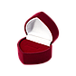 Футляр для ювелірних прикрас бархат бордо Сердечко крила ягола, фото 2