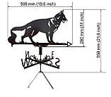 Флюгер Собака, флюгер на дах з металу 2 мм., фото 2