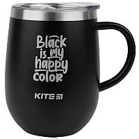 Термокухоль 360 мл чорний Black is my happy color