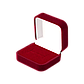 Футляр для ювелірних прикрас бархат бордо Прямокутник низький, фото 2