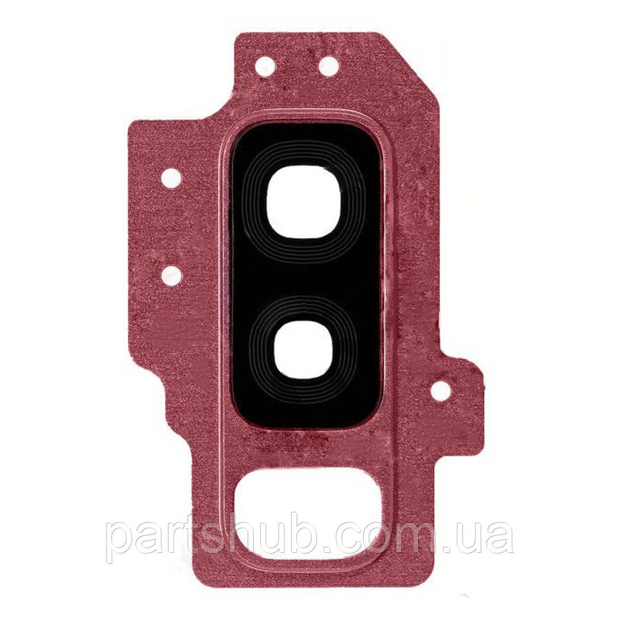 Скло камери Samsung Galaxy S9 Plus G965F (чорне в червоній рамці), фото 1