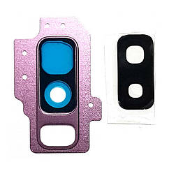 Скло камери Samsung Galaxy S9 Plus G965F чорне у фіолетовій рамці