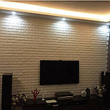 Самоклеюча декоративна 3D панель жовто-пісочна (Бежева) цегла 700х770х5мм, фото 9