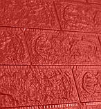 Самоклеюча декоративна 3D панель Цегла червона 700х770х3мм, фото 2