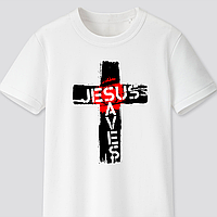 Футболка с христианским принтом Jesus Savers, Иисус спаситель.. FH-1