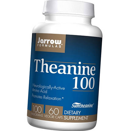 Л-теанін незамінна амінокислота Jarrow Formulas L-Theanine 100 mg 60 veg caps, фото 1