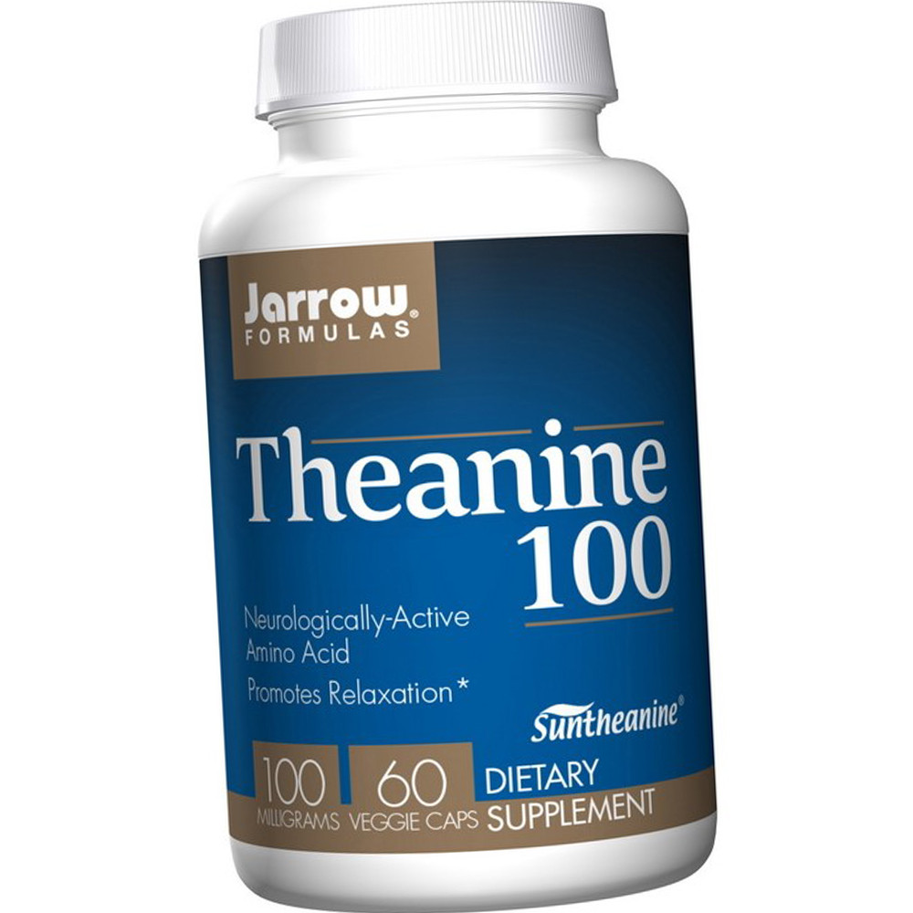 Л-теанін амінокислота Jarrow Formulas L-Theanine 100 mg 60 капсул вег, фото 1