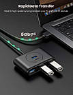 USB-хаб Ugreen USB 3.0 hub 4 порти 1.5 м Black (CR113), фото 2