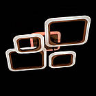 Світлодіодна люстра 80 Вт колір кориневий з підсвічуванням основи та пультом д/к D-A9171/2+2CF LED 3color dimmer, фото 2