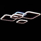 Світлодіодна люстра 80 Вт колір кориневий з підсвічуванням основи та пультом д/к D-A9171/2+2CF LED 3color dimmer, фото 3