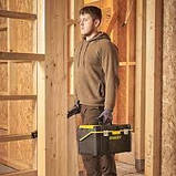 ЯЩИК ДЛЯ ІНСТРУМЕНТА 19" STANLEY "ESSENTIAL" ПЛАСТИКОВИЙ; НАВАНТ.- 22 КГ, V= 24 Л, 49Х 29Х 25 СМ, фото 4