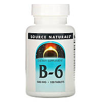 Витамин В6 500мг, Source Naturals, 100 таблеток