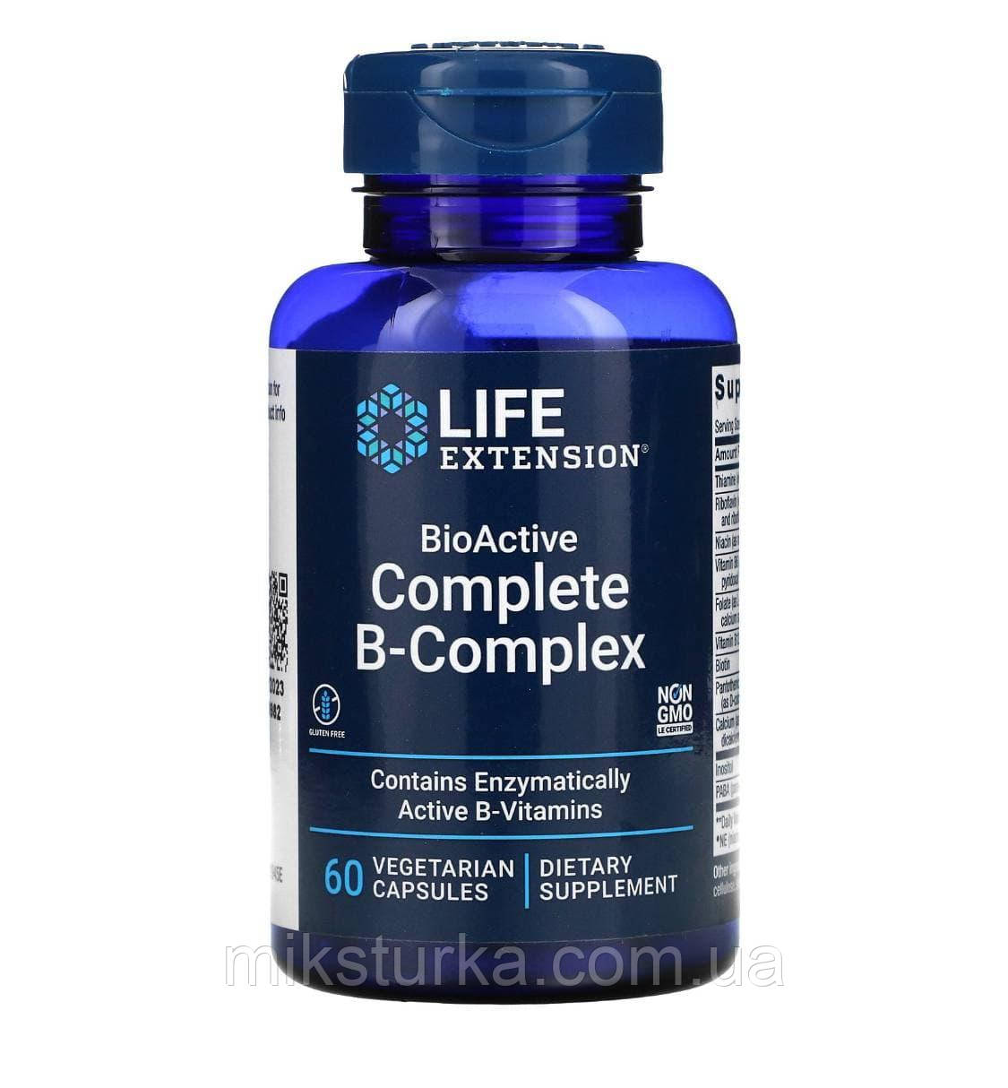 Комплекс вітамінів групи B від бренда Life Extension, 60 капсул.