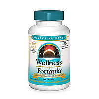 Комплекс лікувальних трав, Wellness Formula, Source Naturals, 90 таблеток