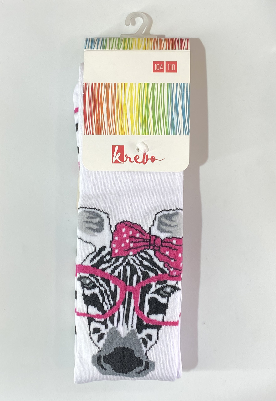 Колготки дитячі для дівчинки Krebo 2007-71 104-110 см Білий, фото 1