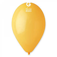 Латексна кулька пастель жовтий темний 10" / 03 / 26см Yellow Gemar