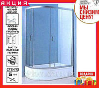 Душевая кабина 120x80 см с глубоким поддоном 36 см Keramac Victoria 8134 стекло матовое