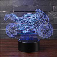 3D Светильник сенсорный Мотоцикл