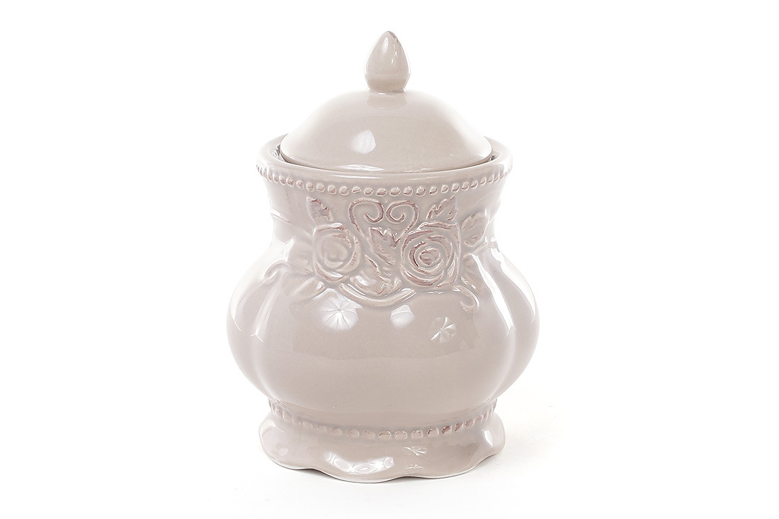 Цукорниця керамічна Троянди, 300 мл, колір - бежевий, фото 1