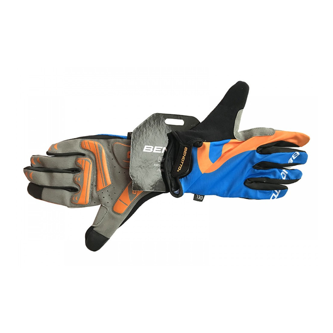 Рукавички велосипедні закриті Benotto CG -7863 (Blue/Orange) M, L , XL