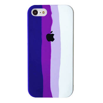 Silicone Rainbow Case iPhone 8 (04) Purple rainbow