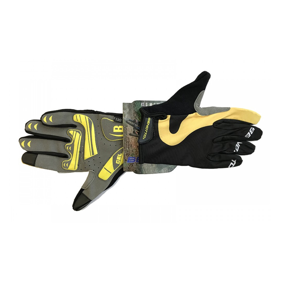Рукавички велосипедні закриті Benotto CG -7863 (Yellow) M, L , XL